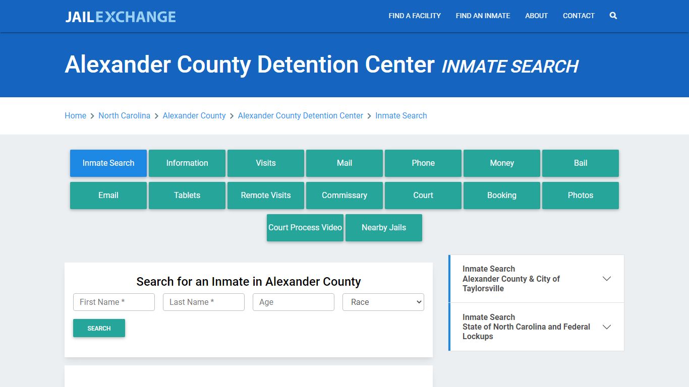 Alexander County Detention Center Inmate Search - Jail Exchange